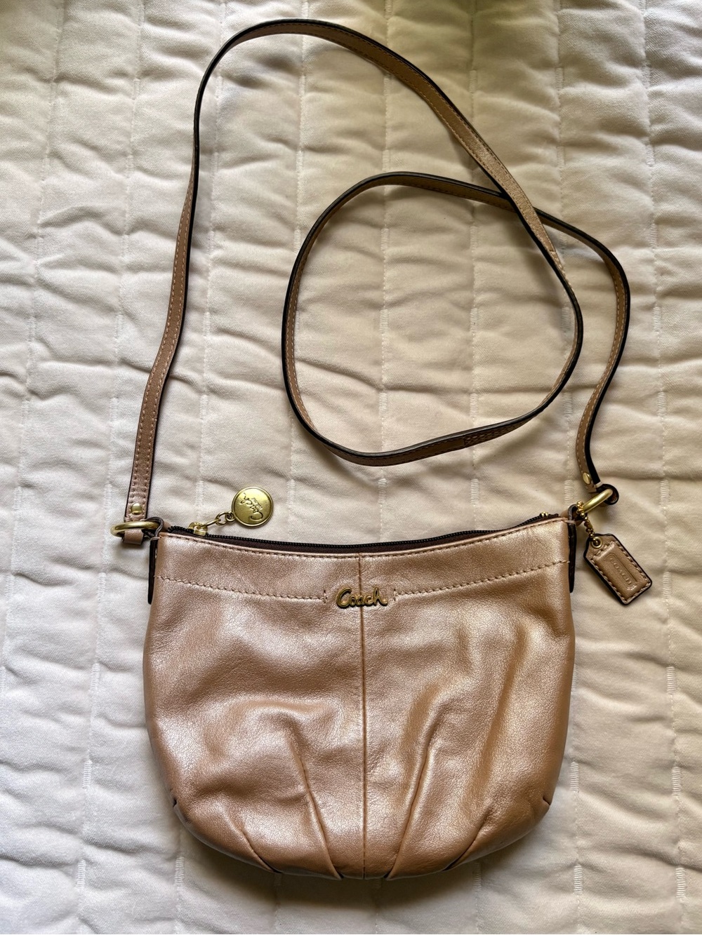 Coach Metallic Gold Crossbody Purse